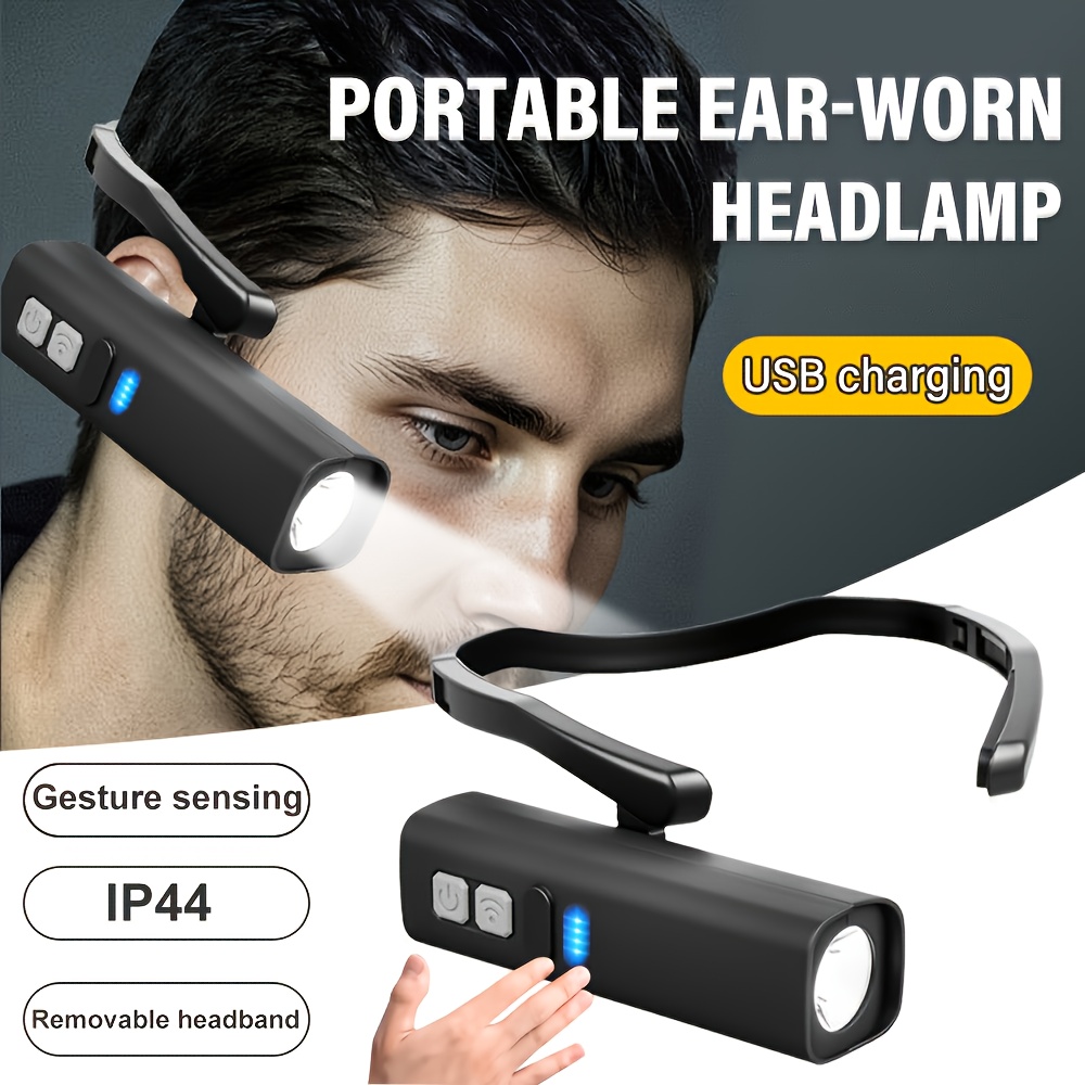 Fishing Headlamp - Rechargeable Ear Clip Headlamp Induction LED