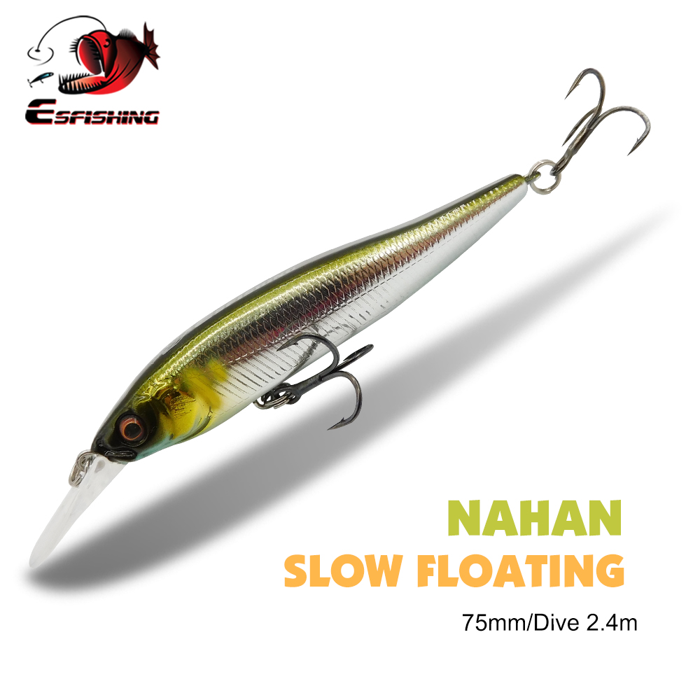 Fishing Equipment Ebay - ESFISHING Wobble Hard Lure NAHAN 75mm