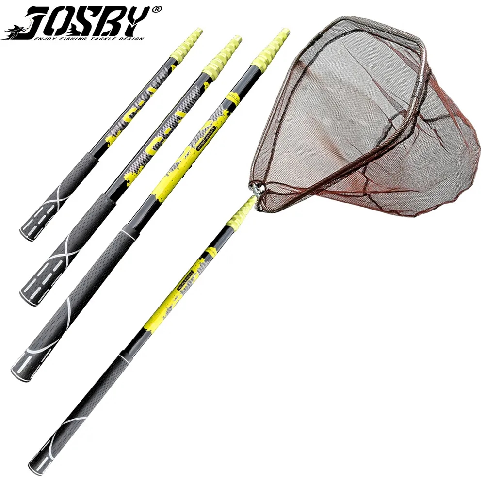 Landing Net Telescopic - JOSBY Lightweight Telescopic Carbon Fiber Fishing