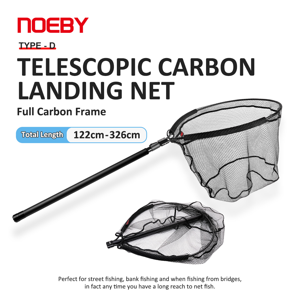 NOEBY Telescopic Landing Net F - Landing Net Telescopic recension och pris