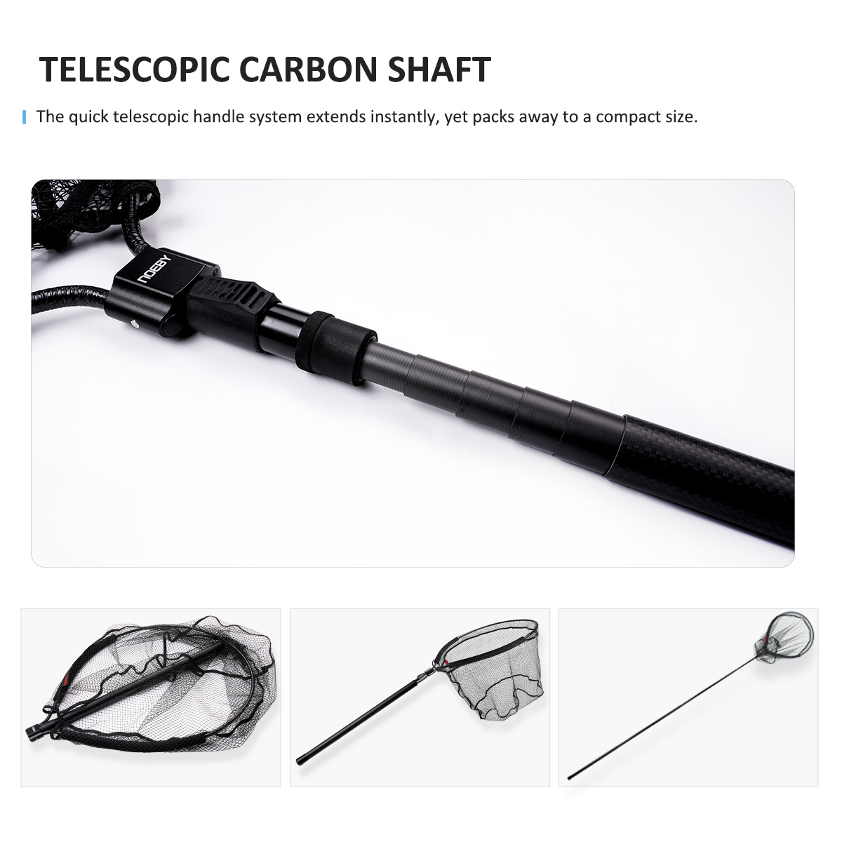 NOEBY Telescopic Landing Net F - Landing Net Telescopic recension och pris