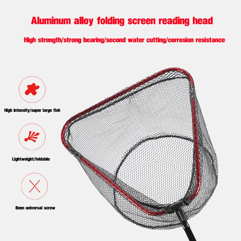 Aluminum Alloy Rubber Coated F - Landing Net Telescopic recension och pris