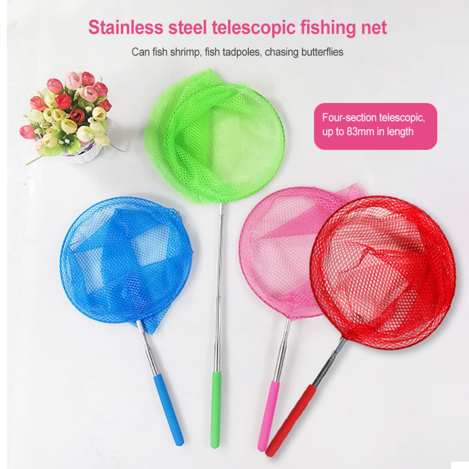 Mini Fishing Net Colorful Anti - Landing Net Telescopic recension och pris