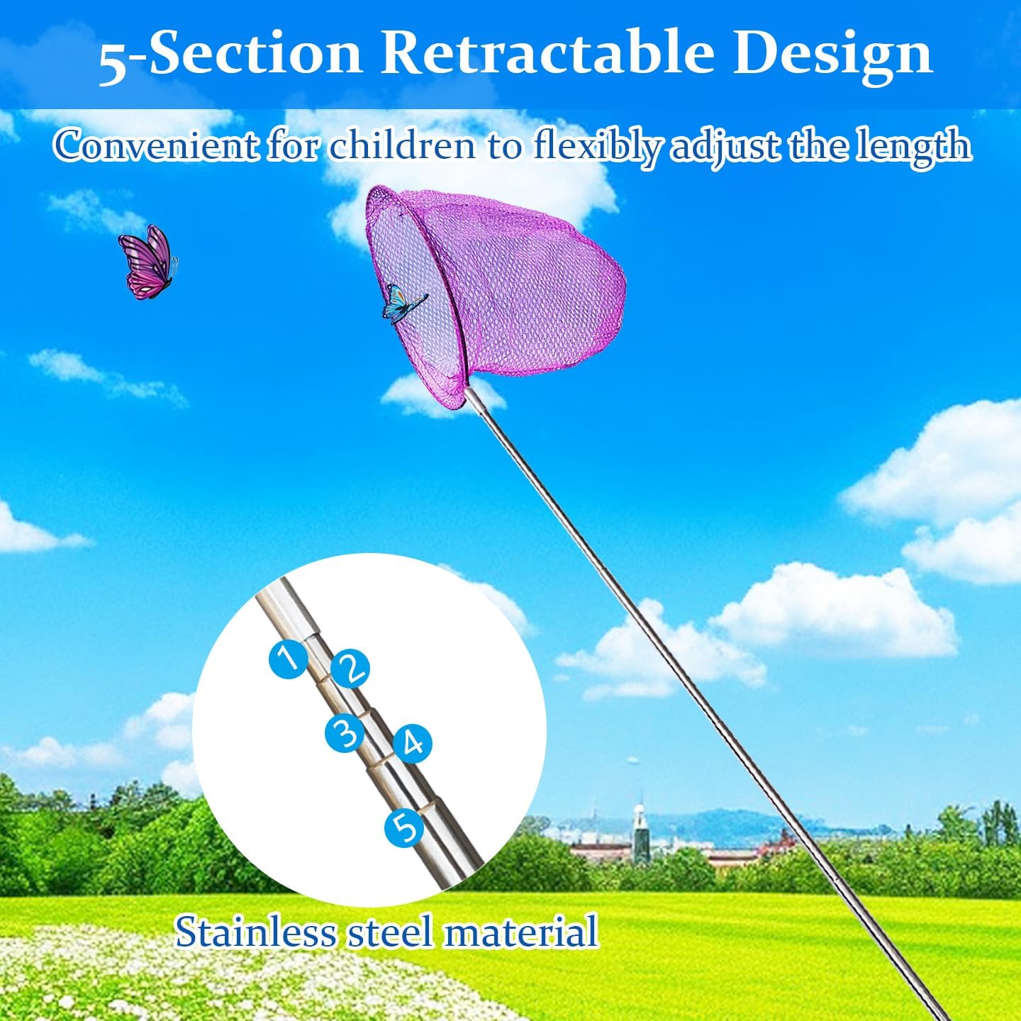 Mini Fishing Net Colorful Anti - Landing Net Telescopic recension och pris