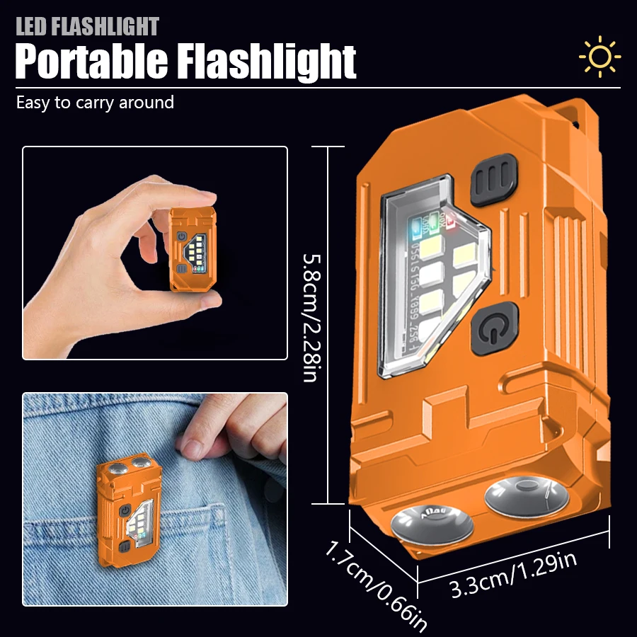 Mini Keychain EDC Flashlight R - Fishing Headlamp recension och pris