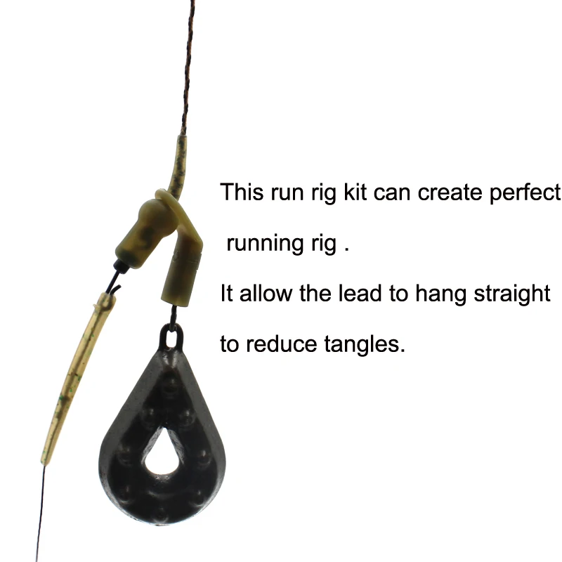 12 Pieces Carp Fishing Run Rig - Fishing Equipment Kit recension och pris