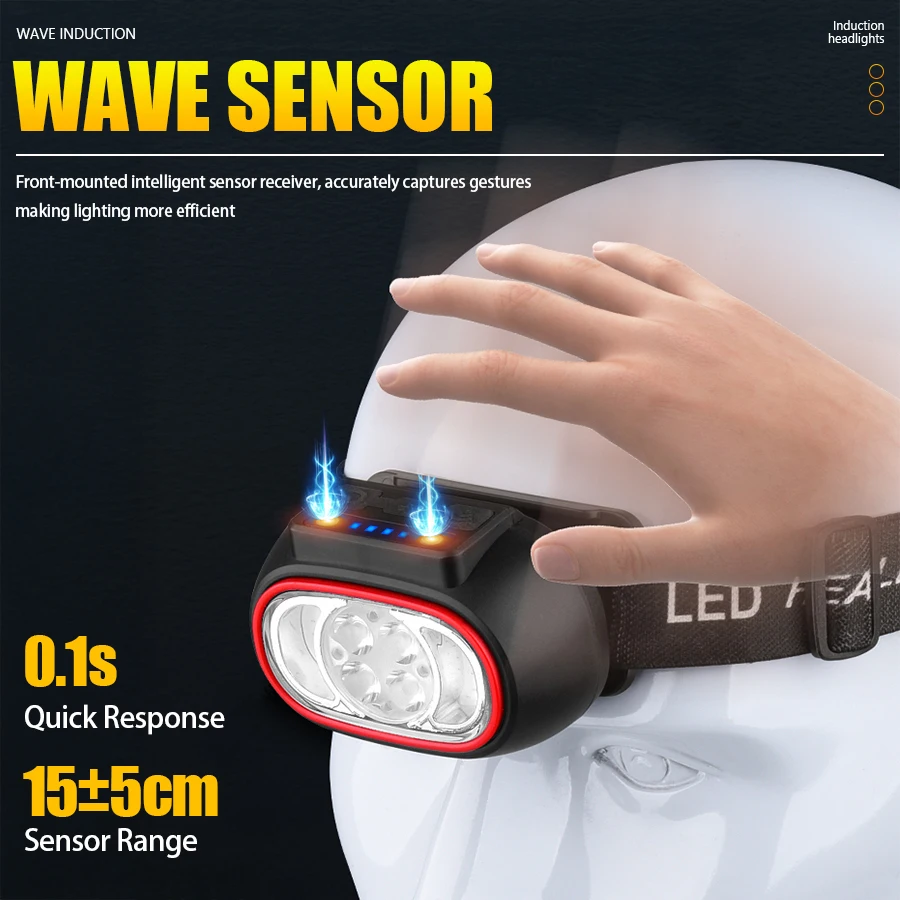 C2 Powerful 4 LED Sensor Headl - Fishing Headlamp recension och pris