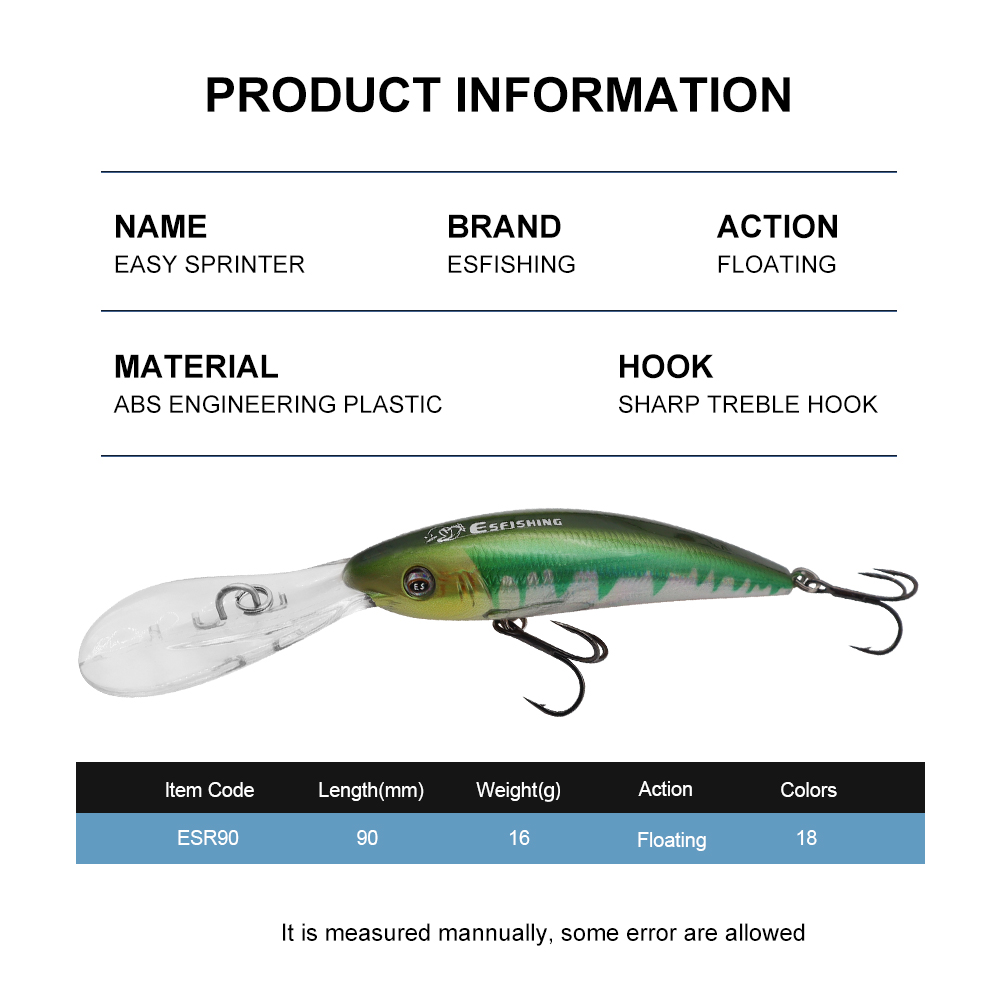 ESFISHING Fishing Lure Wobbler - Fishing Equipment Ebay recension och pris