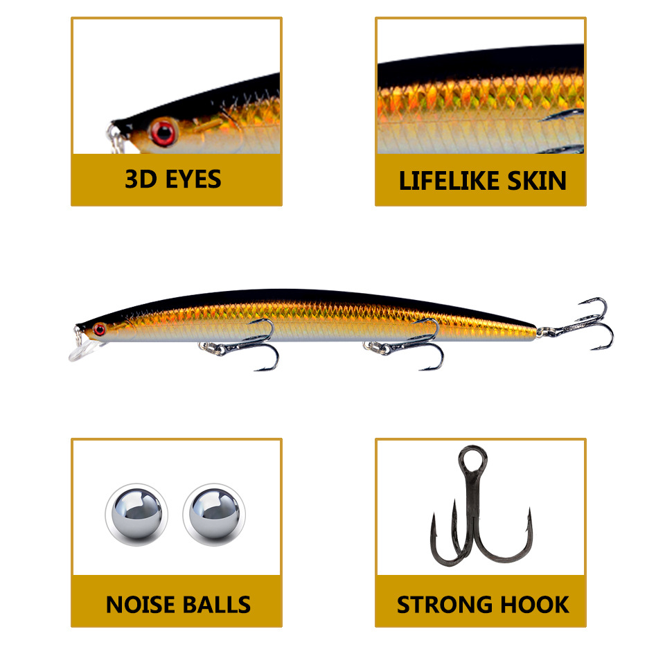 18cm 24g Minnow Fishing Lure L - Fishing Equipment Kit recension och pris