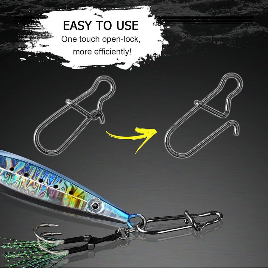 50Pcs Crankbait Snaps Stainles - Fishing Equipment Basics recension och pris