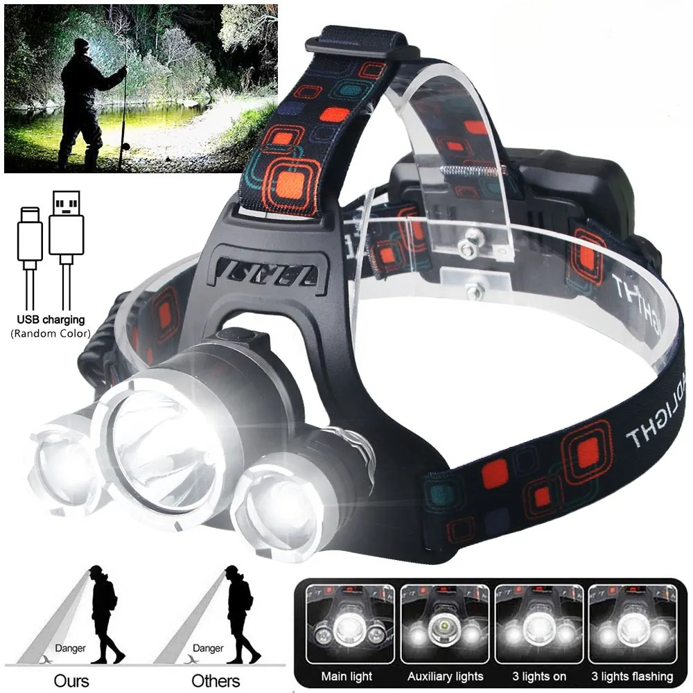 High Power LED Headlamp 18650  - Fishing Headlamp recension och pris