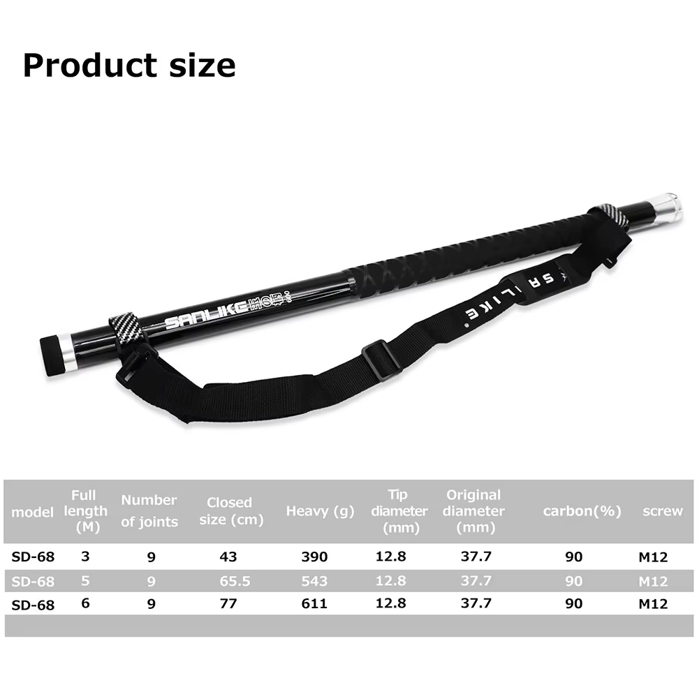 SANLIKE 3m Black Telescopic Ca - Landing Net Telescopic recension och pris