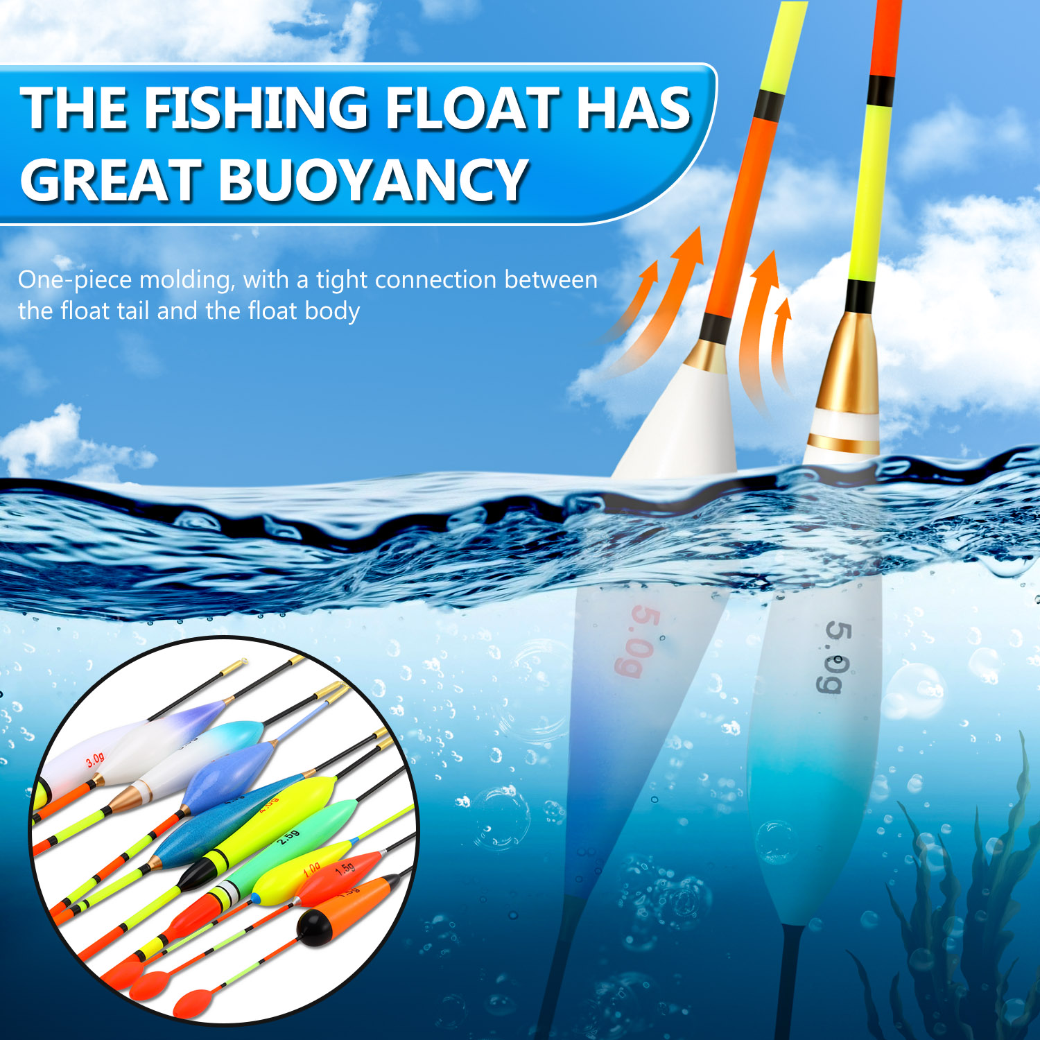 EVA Fishing Float Set 10pc 1.5 - Fishing Equipment Kit recension och pris